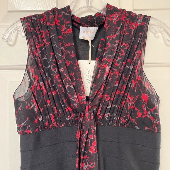 NWT Iries Maxi The Label Sleeveless Tie Neck Bodycon Dress S - Picture 4 of 14